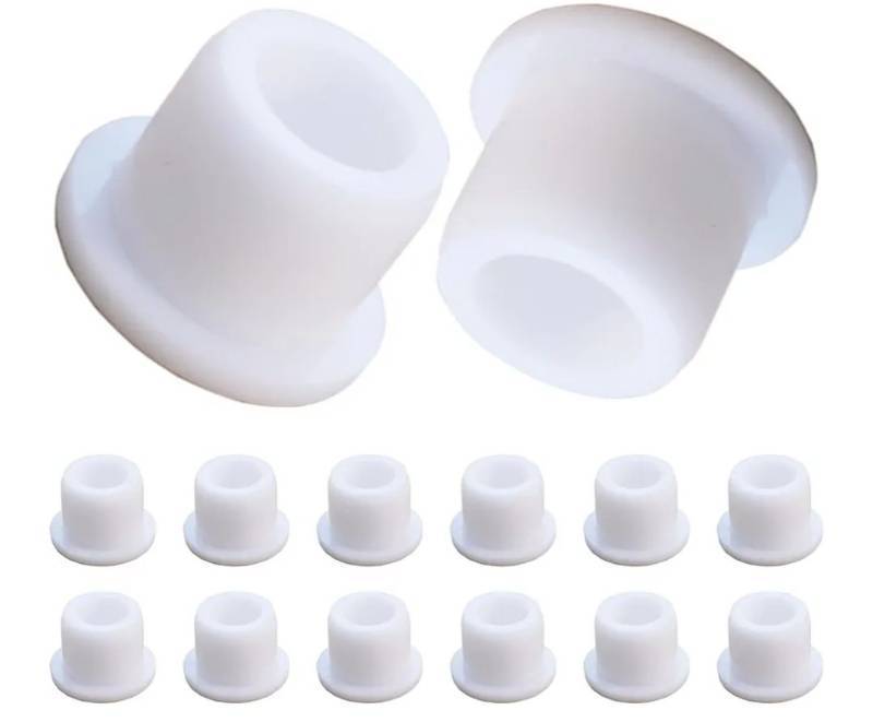 lot 46011 image: 12 PCS Bathtub Jet Covers Silicone Hole Plug White Tube Plugs Waterproof Bathtub Plug Fit for 12mm Bathtub Hole - Retail $8