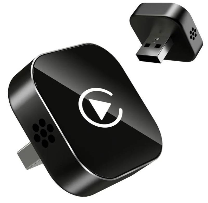 lot 46022 image: Wireless CarPlay Adapter, 2026 Upgraded Wired to Wireless for Apple CarPlay & Android Auto, Mini USB Design Car Play Adapter with Type-C Extension, Plug and Play, Stable Connection & No Latency - Retail $50