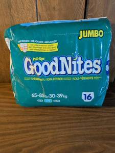 lot 47 image: GoodNites Pull-Ups Jumbo Pack Disposable Underpants Size LG 16 Count