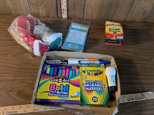 lot 104 image: School Art Supply Bundle with Crayola Markers and Crayons