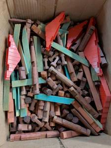 lot 124 image: Large Collection of Wooden Building Blocks and Construction Toys