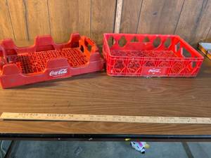 lot 176 image: Coca-Cola Red Plastic Bottle Crates Set