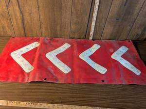 lot 194 image: Red Traffic Control Directional Arrow Sign with LED Lights