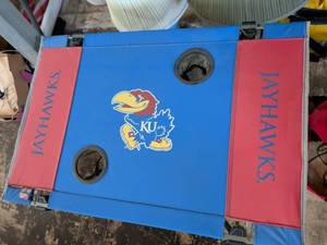 lot 195 image: Kansas Jayhawks table