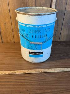lot 208 image: Empty Dow Corning 200 Fluid Industrial Metal Bucket