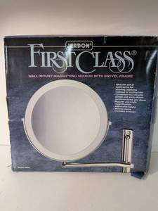 lot 239 image: Jerdon First Class Wall-Mount Magnifying Mirror with Swivel Frame Model 2030