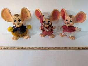lot 244 image: Collectible Mouse Figurines Set of 3