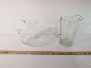 lot 246 image: Clear Glass Pitcher and Bowl Set