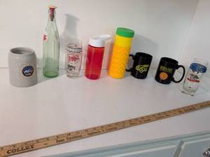 lot 271 image: Mixed Drinkware Collection - Beer Stein, Bottles, Mugs and Glasses