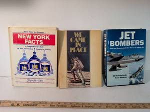 lot 289 image: Mixed Book Lot - New York Facts, Space Exploration, and Military Aircraft
