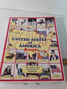 lot 308 image: United States of America Bingo Educational Board Game