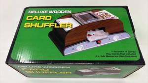 lot 100 image: Deluxe Wooden Card Shuffler