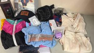 lot 156 image: Mixed Clothing Lot with Jackets, Sweaters and Accessories&nbsp