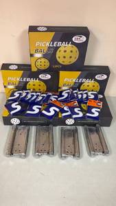 lot 160 image: Complete Pickleball Equipment Set with Balls and Paddles