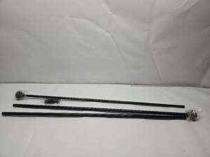 lot 213 image: Black curtain rods&nbsp