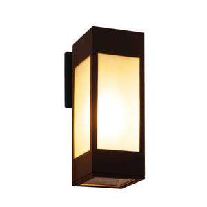 lot 59275 image: Cerdeco 10.75 Inches Outdoor Wall Light Modern Outdoor Wall Sconce,Aluminum Black Porch Sconce Wall Mounted Lighting with E26 Socket and 3 Side Frosted GlassETL Listed
