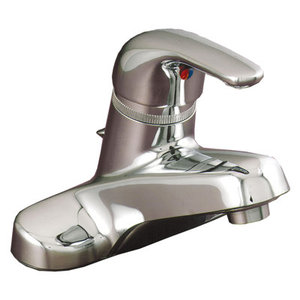 lot 59299 image: Exquisite Green Single-Handle Lavatory Faucet with Pop Up, Chrome