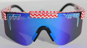 lot 59337 image: PIT VIPER The Yankee Noodle Sunglasses USA Red WhiteBlue Shield