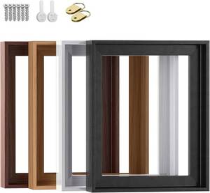 lot 121440 image: Texas Art 20x28 Canvas Floater Frame, 1.25 Deep Wood Grain Texture Floating Picture Frame for Gallery Wrapped Canvas, black Modern Wall Decor for Home & Office, Fathers Gifts