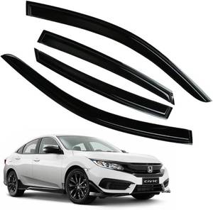 lot 121453 image: Rain Guards for Honda Civic 2016-2021 Sedan, Tape-on Side Window Deflectors, Window Visors for Cars, 4 pcs