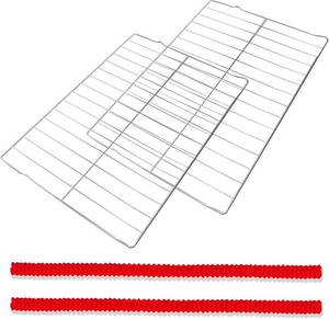 lot 121462 image: WB48X20249 Oven Rack, 23.75L x 16.25W, Compatible with GE Stove Oven Parts. Replacement Parts for Oven Racks JGB720BEJ2TS, JGBP33DET3BB, RGB508PET1CT, Made of 304 Stainless Steel Material, 2 Pcs