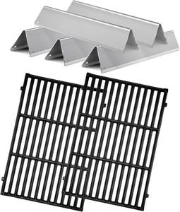 lot 121471 image: 17.5 Cast Iron Grate with Stainless Steel Flavorizer for Spirit and Spirit II 300 Series Grills, Grill Parts for Weber Spirit E310 Weber Spirit II 300 Spirit ES310 ES315 320 330 SP320