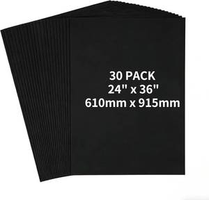 lot 221473 image: 24x36 inches Black Poster Board, 25 Pack Large Poster Paper, Heavyweight Poster Paper Bulk, Blank Display Board for School, Office &amp Craft Projects