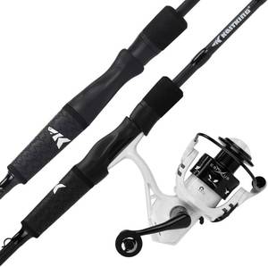 lot 221483 image: KastKing Crixus Fishing Rod and Reel Combo, High Performance Spinning & Baitcaster Combo, IM6 Graphite 2Pc Blanks, Zirconium Oxide Rings, SuperPolymer Handle, Lightweight Reel with Aluminum Spool