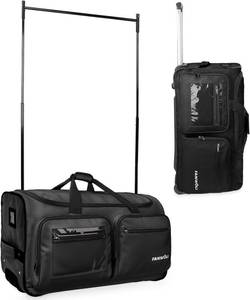 lot 221515 image: Fanwoli 23 Dance Bag with Garment Rack  Upgraded Stable System & Fabric  More Lightweight & Wear-Resistant  Ideal Competition Rolling Duffle Bag