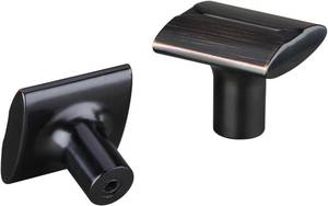 lot 321384 image: 10 Pack Oil Rubbed Bronze Cabinet Knobs - Heavy Duty for Drawers, Solid Bronze Dresser, Kitchen, Square Design