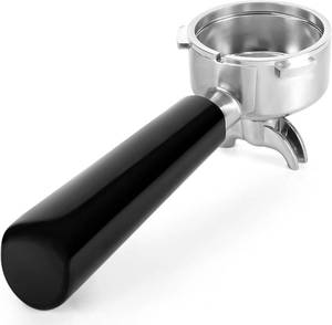 lot 321399 image: CASABREWS 58mm 3-Ears Portafilter with Double Spouts, Aluminum Coffee Filter Holder Fits ULTRA and 4700Gense Espresso Machines