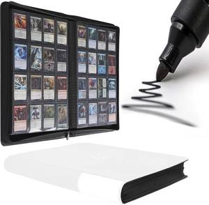 lot 321413 image: D DACCKIT Card Binder 16 Pocket - Fits 1024 Cards 4X4 Ringless Card Album with Sleeves for Trading Cards & Sports Cards Model A Classic White