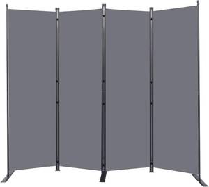 lot 321434 image: Room Divider 6FT Portable Room Dividers and Folding Privacy Screens, 88 W Fabric Divider for Room Separation, 4 Panel Partition Room Dividers Freestanding Wall Divider Screen for Dorm Studio Office