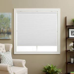 lot 321435 image: Cellular Shades Cordless Blackout Honeycomb Blinds Fabric Window Shades White(Blackout), 42 W x 72 H
