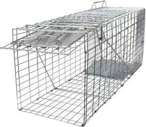 lot 321438 image: SZHLUX 32 Live Animal Cage Trap, Heavy Duty Folding Raccoon Traps, Humane Cat Trap for Stray Cats, Raccoons, Squirrel, Skunk, Mole, Groundhog, Armadillo, Rabbit, Catch and Release