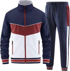 lot 421482 image: W JIANWANG Mens Casual Tracksuits Long Sleeve Jogging Suits Sweatsuit Sets Track Jackets and Pants 2 Piece Outfit