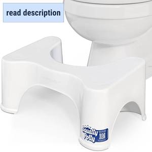 lot 221494 image: Squatty Potty The Original Bathroom Toilet Stool Height, White, 9 Inch (Pack of 1)