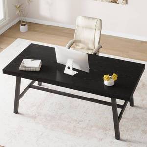 lot 411353 image: Retails for $160 Garvee 70.87 Inch Computer Desk, Extra Long Office Desk for 2 Monitors, Heavy Duty Industrial Study Table for Home Office, Large Rustic Wooden Metal Workstation, Black