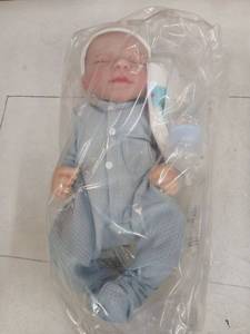 lot 24396 image: WOOROY Lifelike Reborn Baby Dolls- 18 Inch Baby Boy Doll, Full Vinyl Body Sleeping Dolls, Poseable Real Life Newborn Realborn Birthday Gift Toy with Doll Accessories for Kids 3 - Retail $40