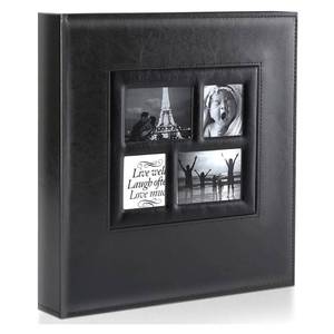 lot 24416 image: Ywlake Photo Album 4x6 500 Pockets Photo, Extra Large Capacity Family Wedding Picture Albums Holds 500 Horizontal and Vertical Photos Black - Retail $15