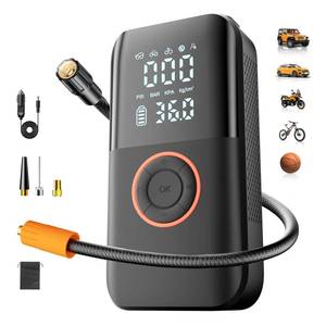 lot 24428 image: Air Pump for Car Tires, 150PSI Cordless Tire Pump, 12V DC & Battery Dual Power, Auto Shut-Off Air Compressor for Car, Motorcycle, Bike, Ball - LED Light & Digital Display, Car Gifts for Women Men - Retail $39