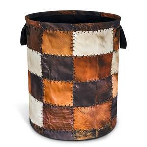 lot 24436 image: Cow Print Laundry Basket Funny Brown Cowhide Foldable Waterproof Oxford Cloth Tote Bag Laundry Hamper Round Large Clothes Storage Bucket Toy Organizer For BathroomLaundry StorageBedroom 18.9x16.5 In - Retail $24