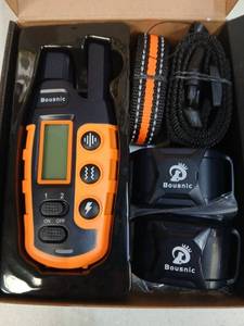 lot 24454 image: Bousnic Dog Shock Collar 2 Dogs (5-120Lbs) - 3300 ft Waterproof Training Collar for Dogs Large Medium Small with Rechargeable Remote, Beep (1-8) Vibration (1-16) and Humane Shock (1-99) Modes - Retail $60