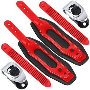 lot 24468 image: Soulchen 2 Pcs Snowboard Bindings Ankle Straps Replacement Black 11 x 3 Inches Ski Board Ankle Straps Snowboard Bindings Tool for Ski Boot Tool Skiing Skateboard Universal Accessories(Red)