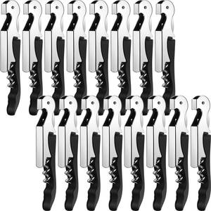 lot 24473 image: Wine Keys Opener Travel Corkscrew Wine bottle Opener Waiter Beer Bartender for Home Office Kitchen Restaurant Bar Applications(Black,16 Pieces) - Retail $23