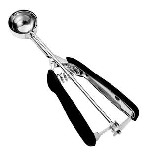 lot 24496 image: HOMURE H Small Cookie Scoop 1 Tbsp, Size #60 Cookie Dough Scoop, 1 Tableapoon Cookie Scoops for Baking, 188 Stainless Steel, Comfortable Grip, for Making Cookies, Melon Ball, Meatball, Cupcake - Retail $8