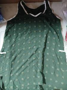 lot 30526 image: Green Floral Patterned Sleeveless Summer Dress Size L - Retail $15