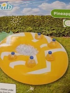 lot 30538 image: Sun Club Pineapple Cup Holder Inflatable Pool Float - Retail $15