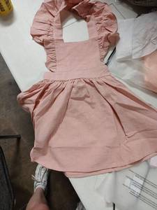 lot 30558 image: Pink Linen Toddler Dress Size 12-24 Month - Retail $15