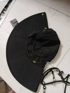 lot 30579 image: Black Tactical Boonie Hat with Chin Strap - Retail $15